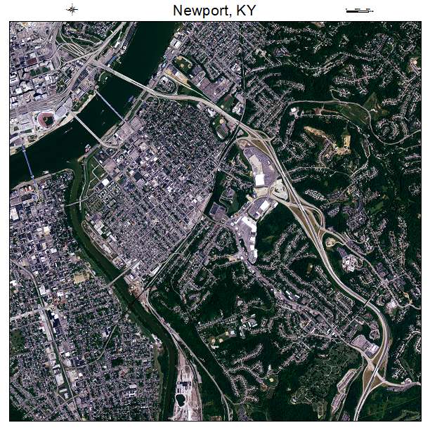 Newport, KY air photo map