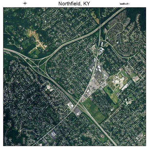 Northfield, KY air photo map