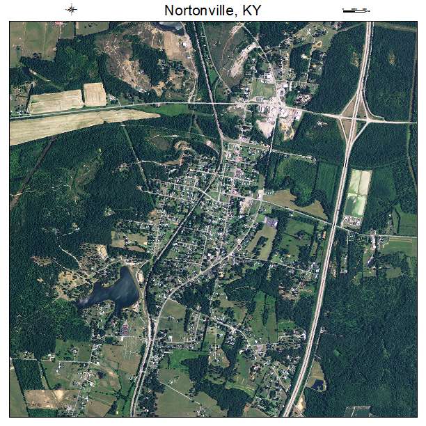 Nortonville, KY air photo map