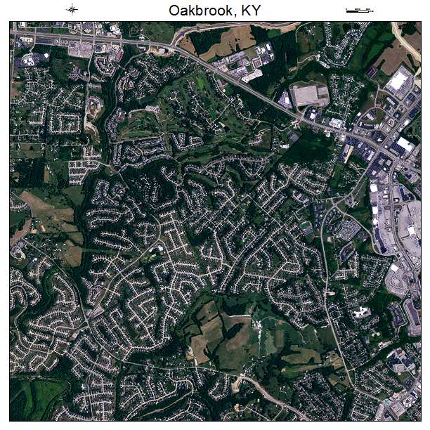 Oakbrook, KY air photo map
