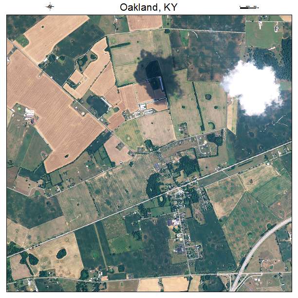 Oakland, KY air photo map