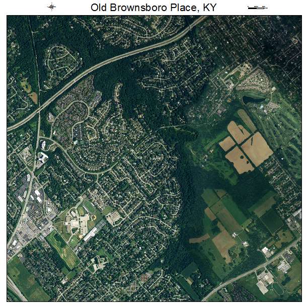 Old Brownsboro Place, KY air photo map