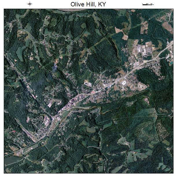 Olive Hill, KY air photo map