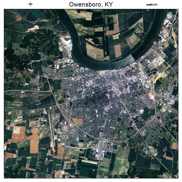 Owensboro, KY air photo map