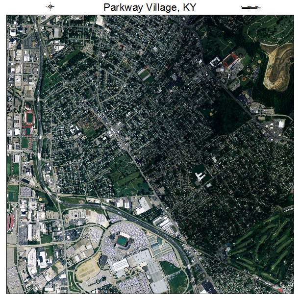 Parkway Village, KY air photo map