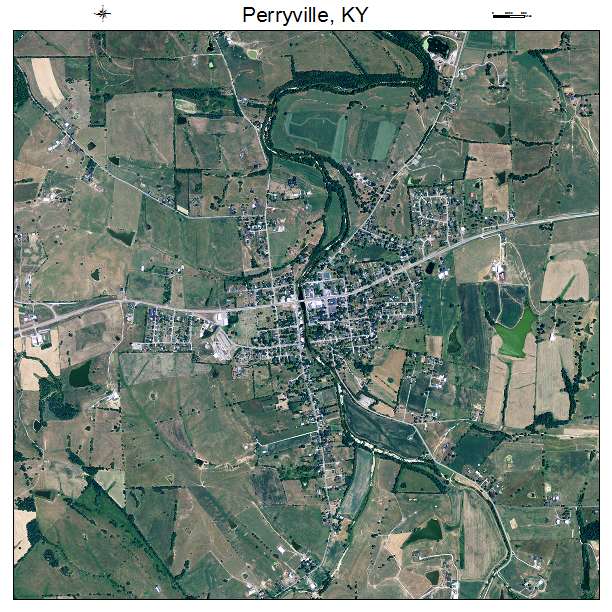 Perryville, KY air photo map
