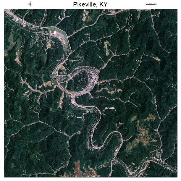 Pikeville, KY air photo map