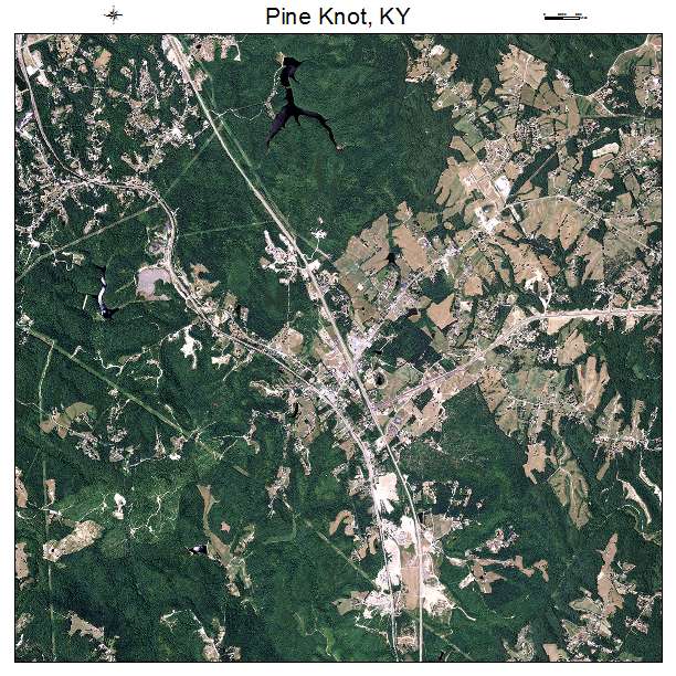 Pine Knot, KY air photo map