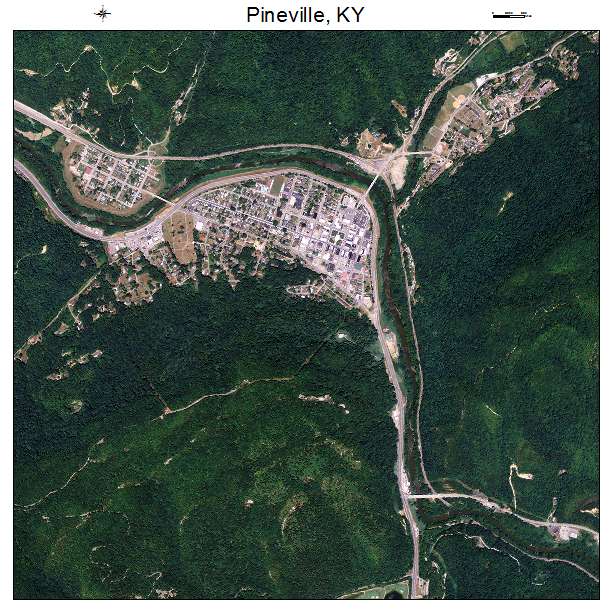 Pineville, KY air photo map