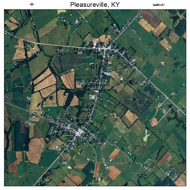 Pleasureville, KY air photo map