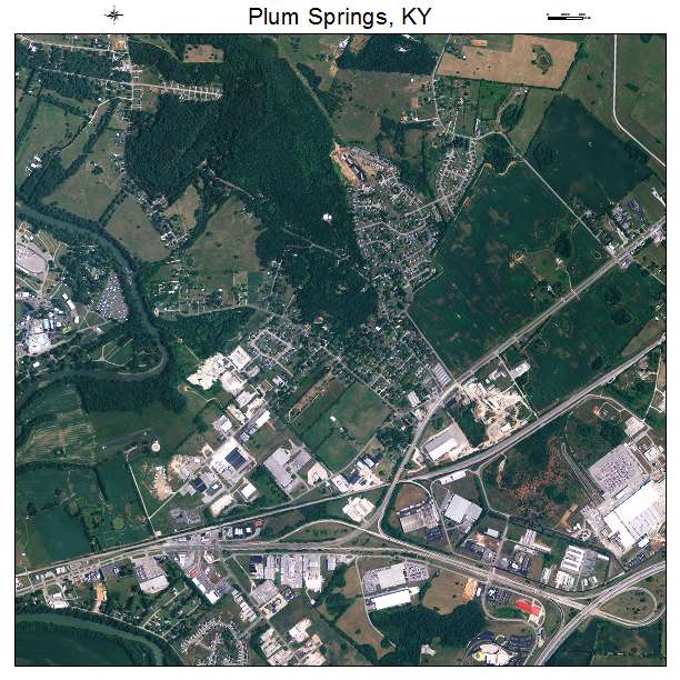 Plum Springs, KY air photo map