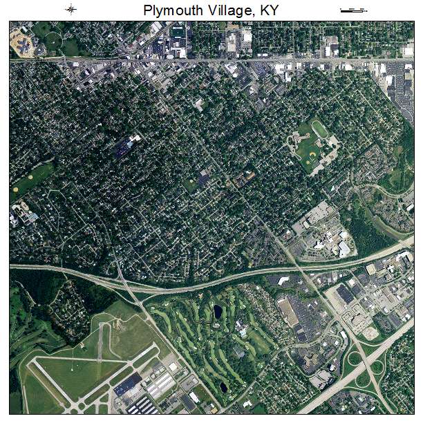 Plymouth Village, KY air photo map