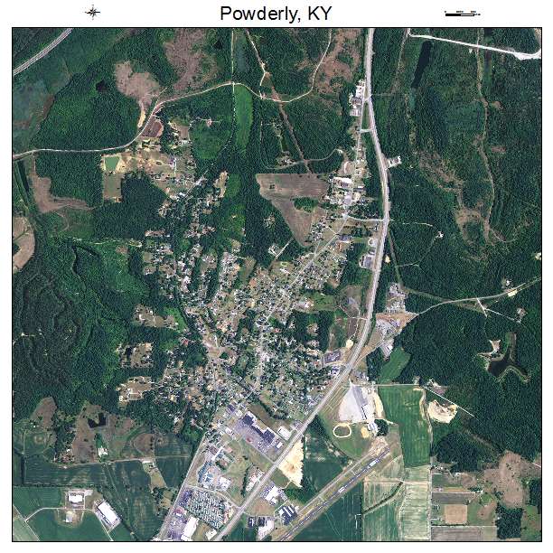 Powderly, KY air photo map