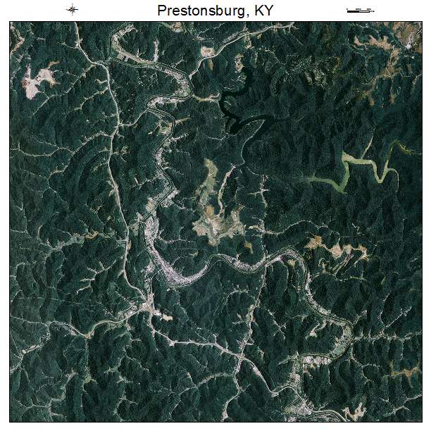 Prestonsburg, KY air photo map