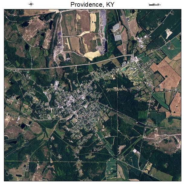 Providence, KY air photo map