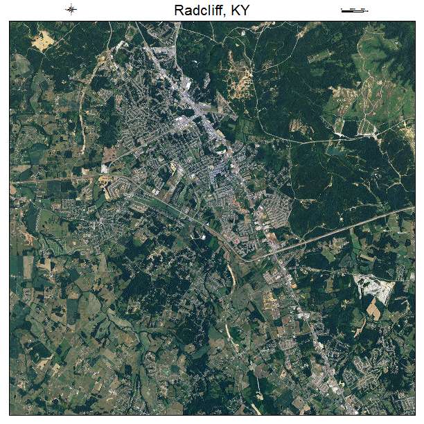 Radcliff, KY air photo map