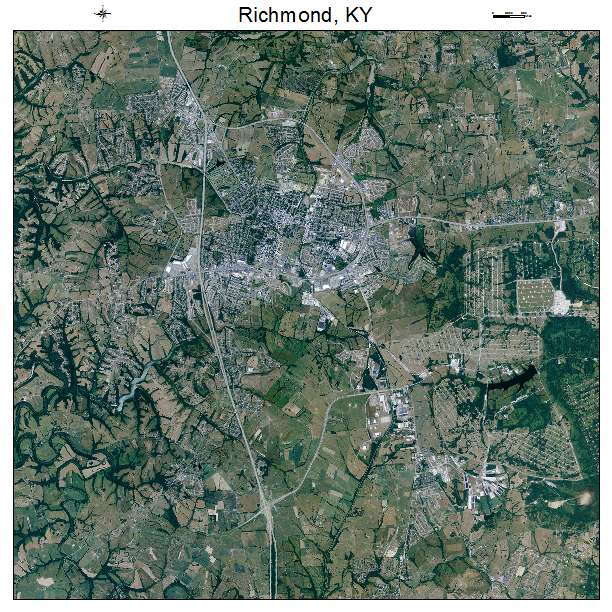 Richmond, KY air photo map