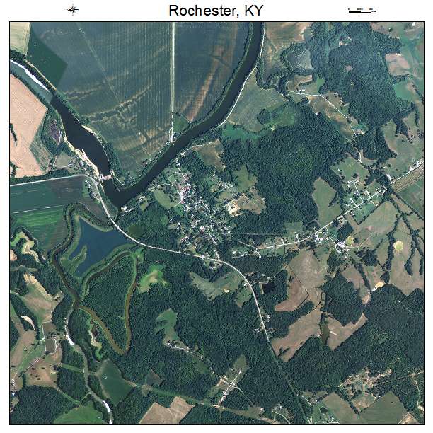 Rochester, KY air photo map