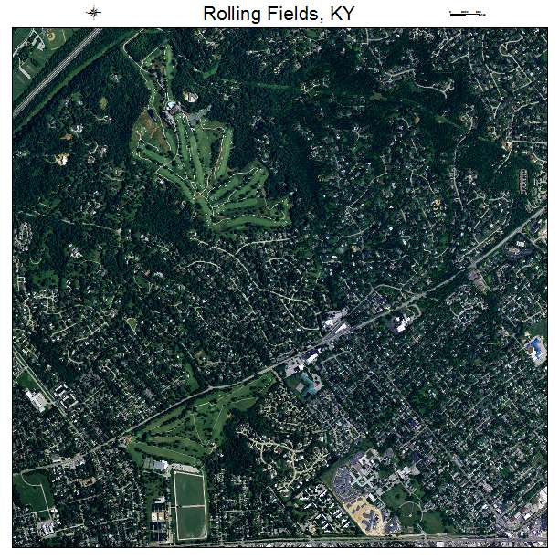 Rolling Fields, KY air photo map