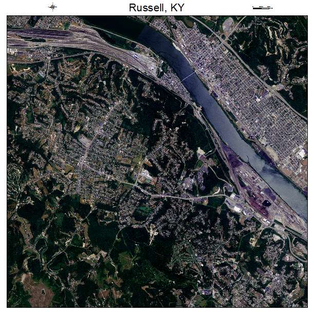 Russell, KY air photo map