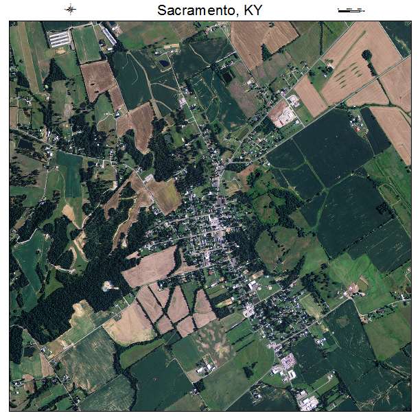 Sacramento, KY air photo map