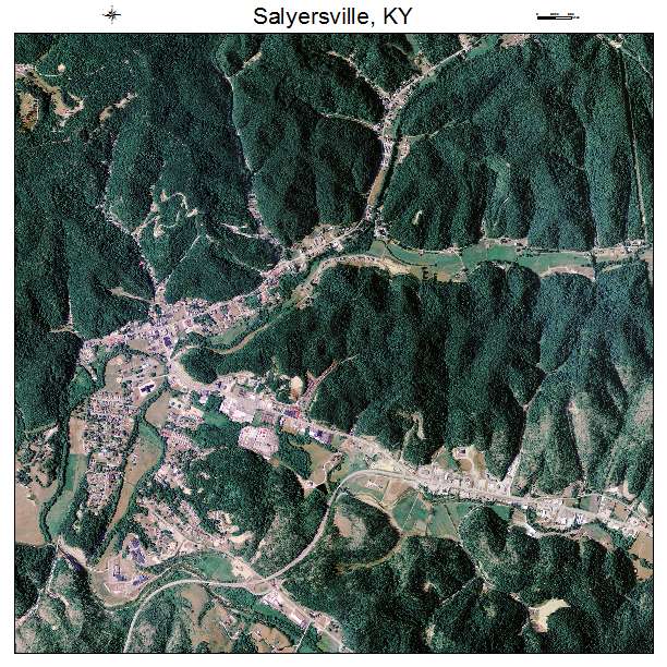Salyersville, KY air photo map