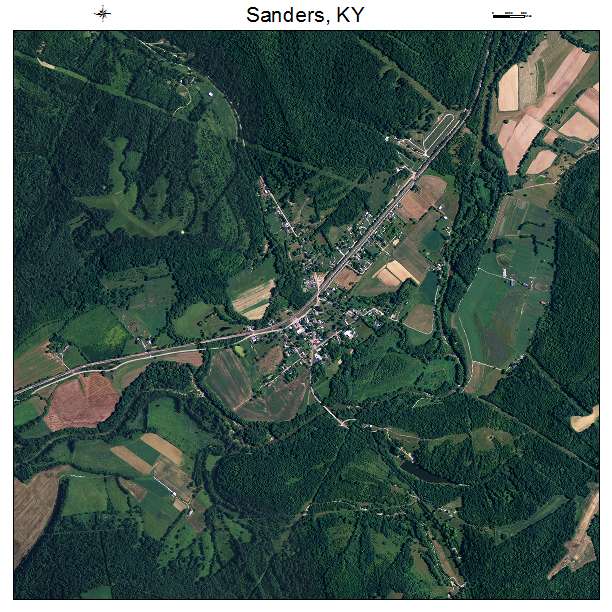 Sanders, KY air photo map