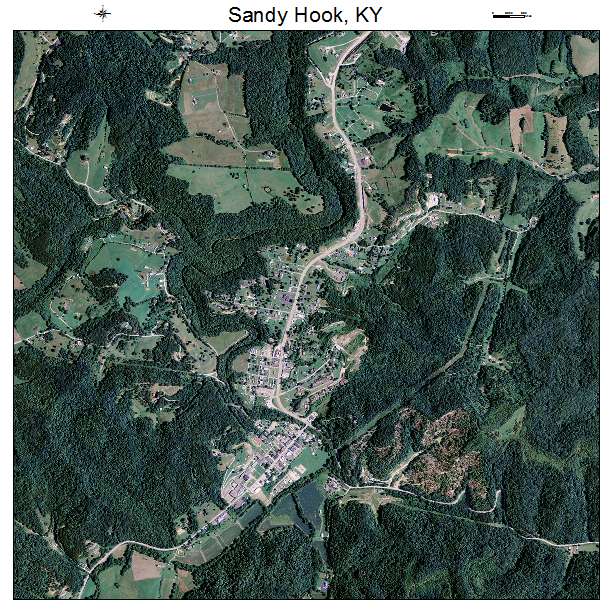 Sandy Hook, KY air photo map