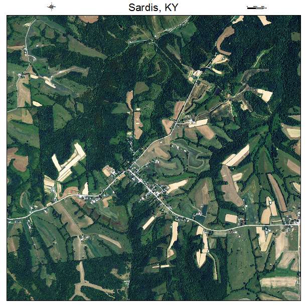 Sardis, KY air photo map