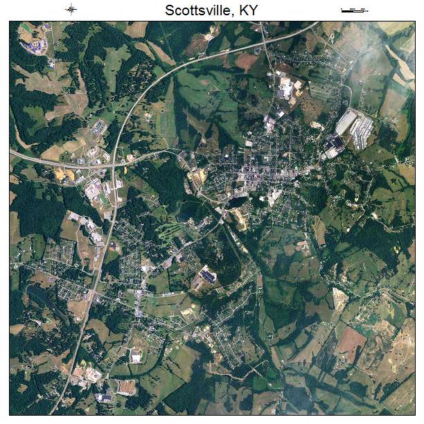 Scottsville, KY air photo map