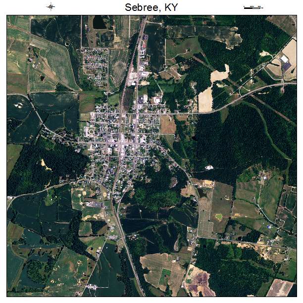 Aerial Photography Map of Sebree, KY Kentucky