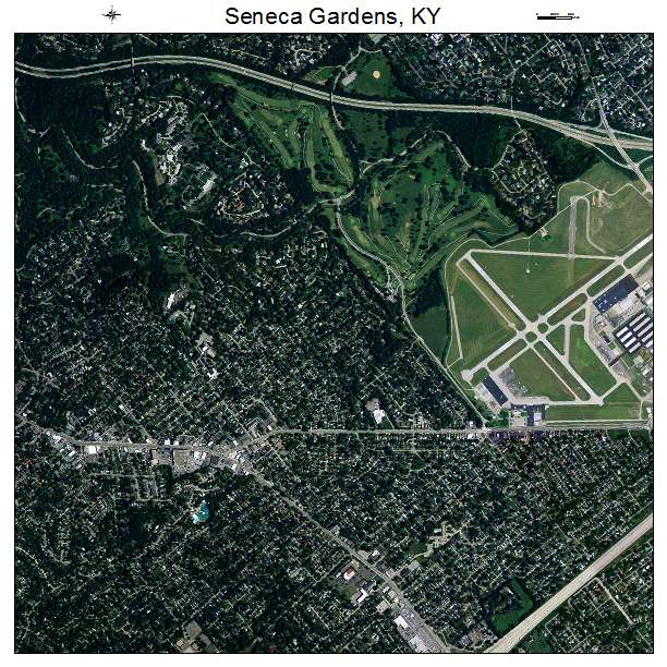 Seneca Gardens, KY air photo map