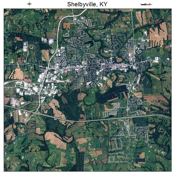 Shelbyville, KY air photo map