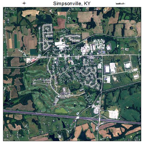 Simpsonville, KY air photo map