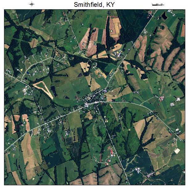Smithfield, KY air photo map