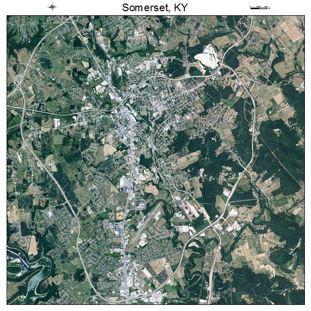 Somerset, KY air photo map