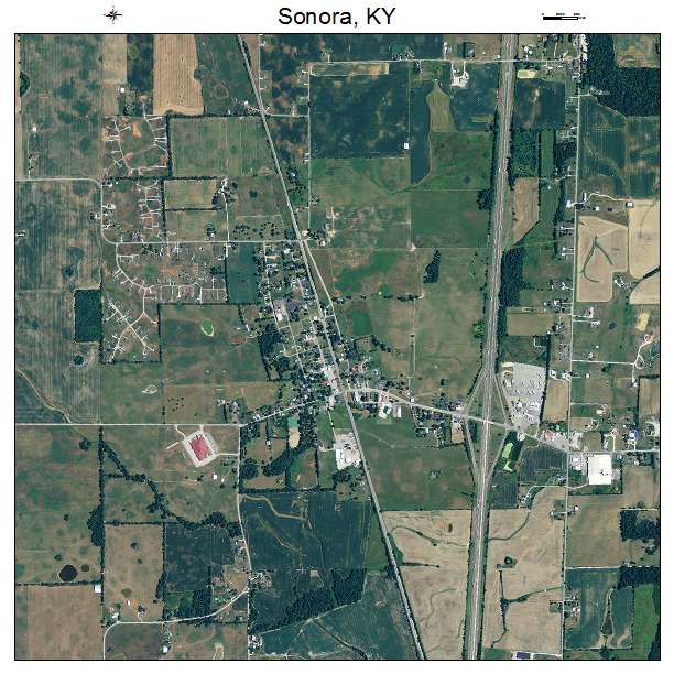 Sonora, KY air photo map