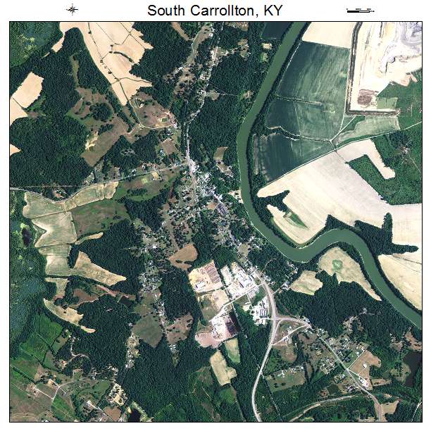 South Carrollton, KY air photo map