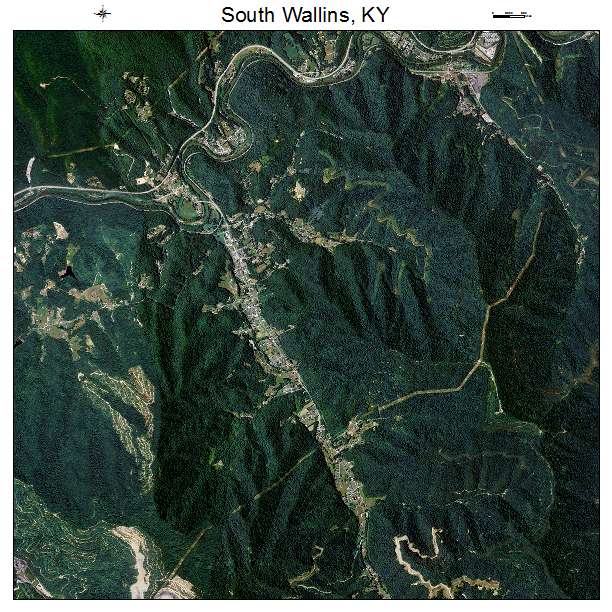 South Wallins, KY air photo map