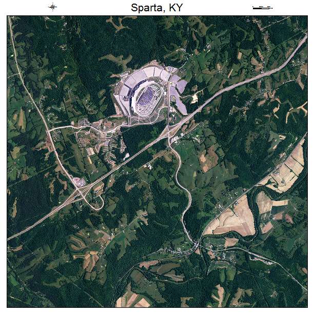 Sparta, KY air photo map