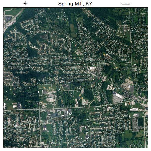 Spring Mill, KY air photo map