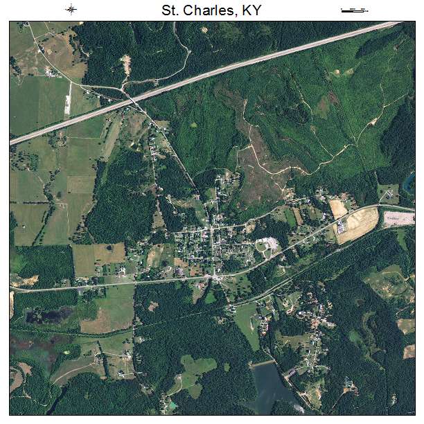 St Charles, KY air photo map