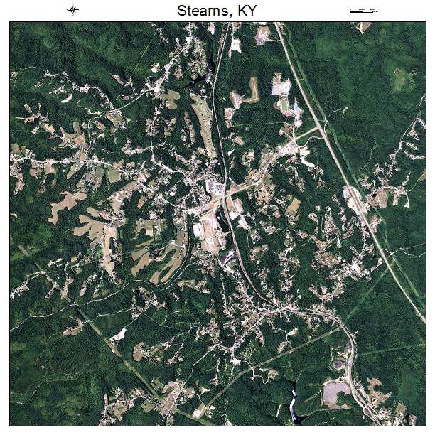 Stearns, KY air photo map