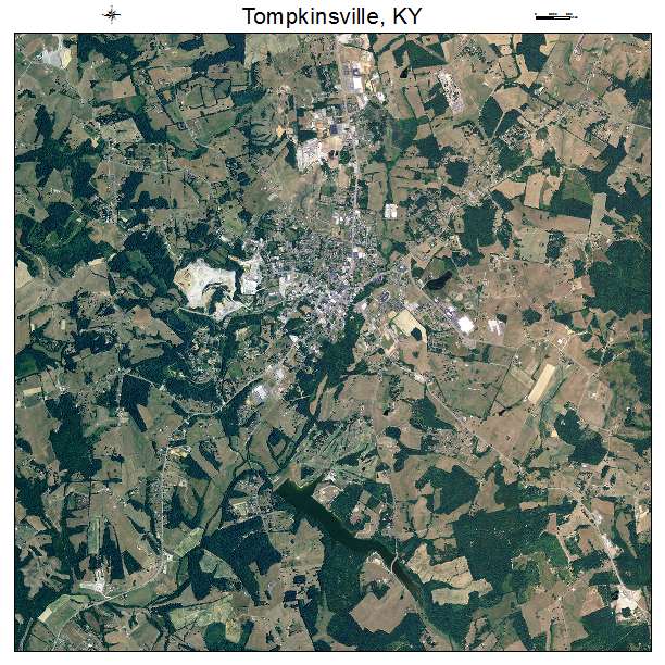 Tompkinsville, KY air photo map