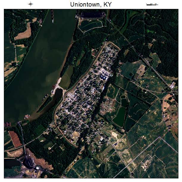 Uniontown, KY air photo map