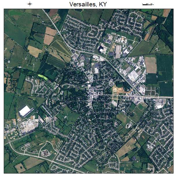 Versailles, KY air photo map