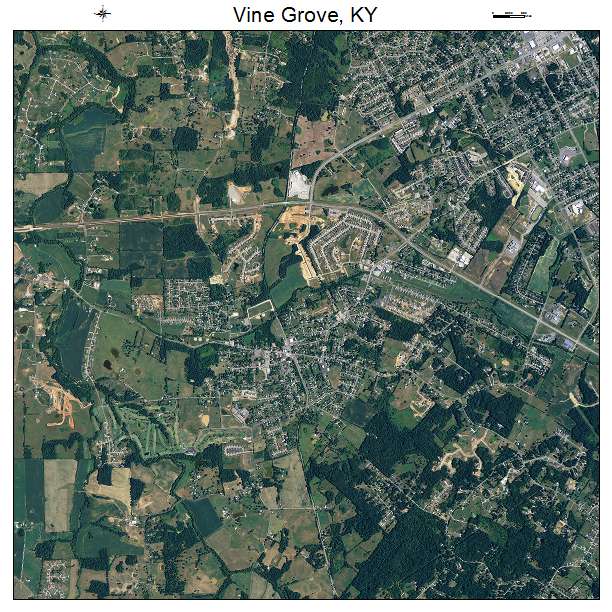 Vine Grove, KY air photo map
