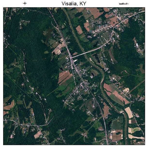 Visalia, KY air photo map