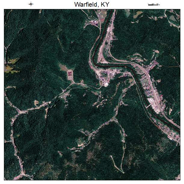 Warfield, KY air photo map