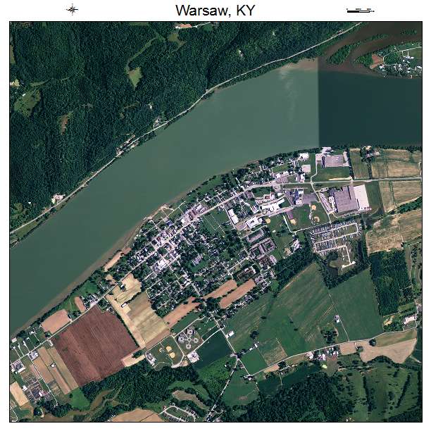 Warsaw, KY air photo map